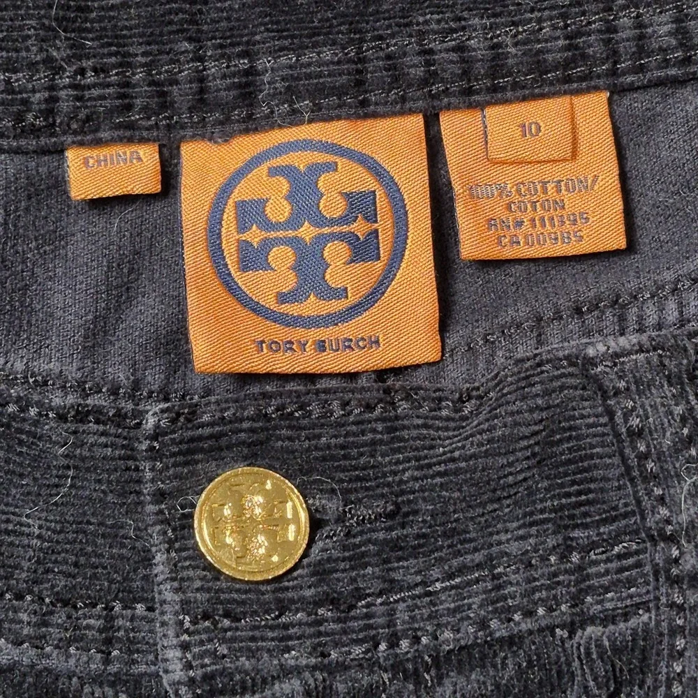 Tory Burch Tory Classic Women's Size 10 Black Corduroy Bootcut Pants